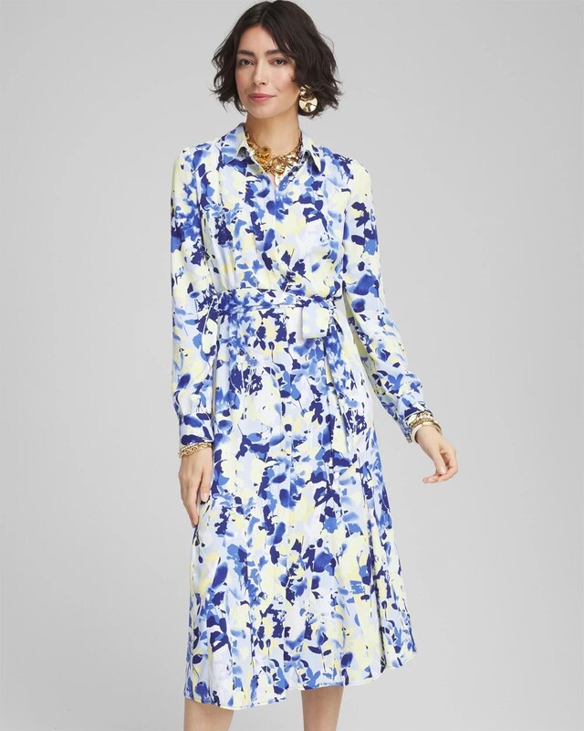 Floral Midi Shirtdress - image 1